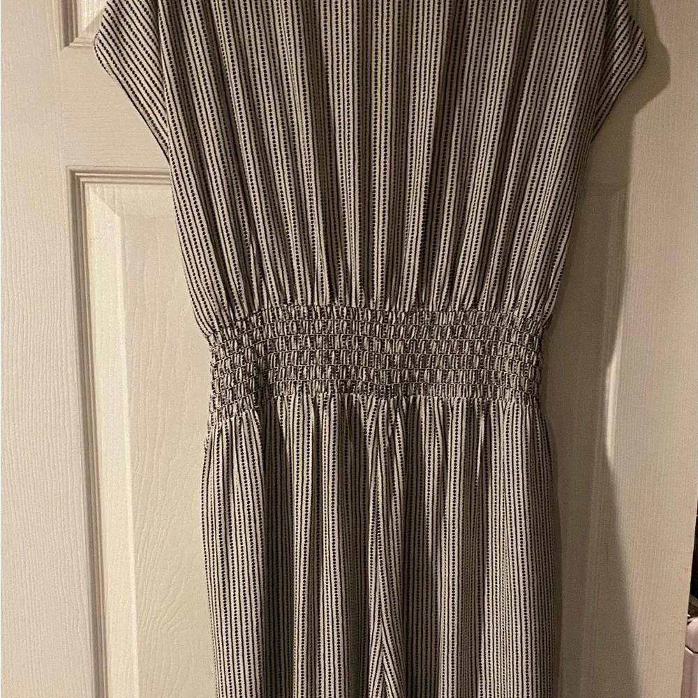 Max Studio Black and White Striped Jumpsuit - Picture 9 of 10